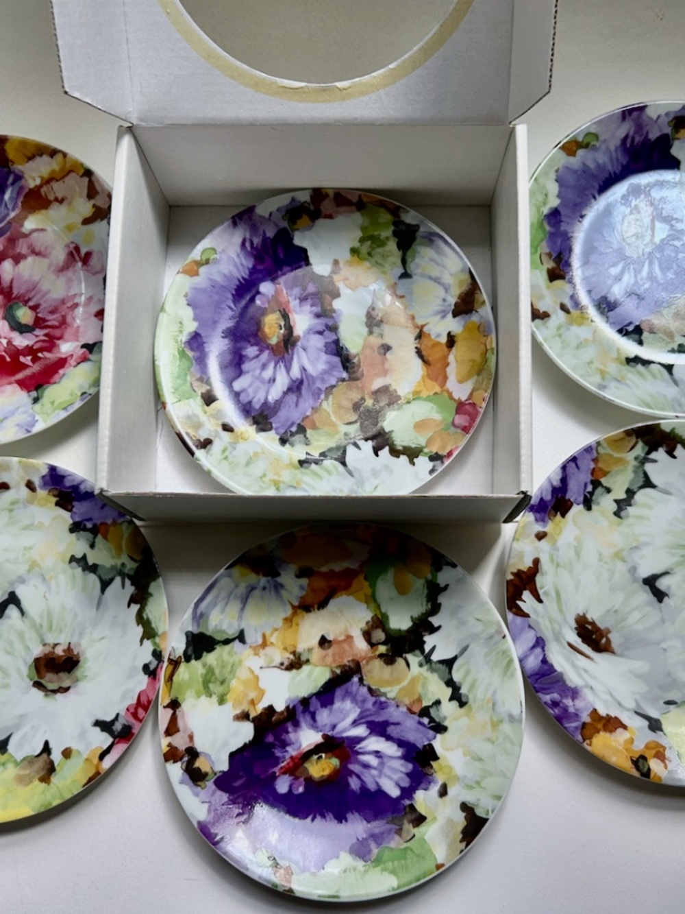 Limoges "Alahambra" Boxed Set of 6 Cocktail Plates